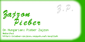 zajzon pieber business card